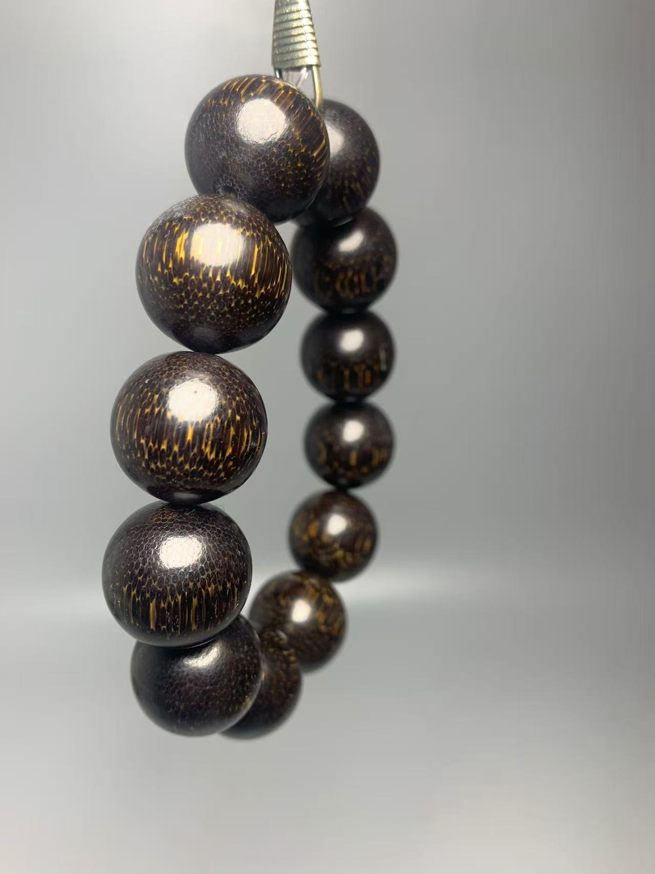 Asian Black Gold Rhinoceros Horn Bracelet – Rare Collector's Artifact - 图片 4