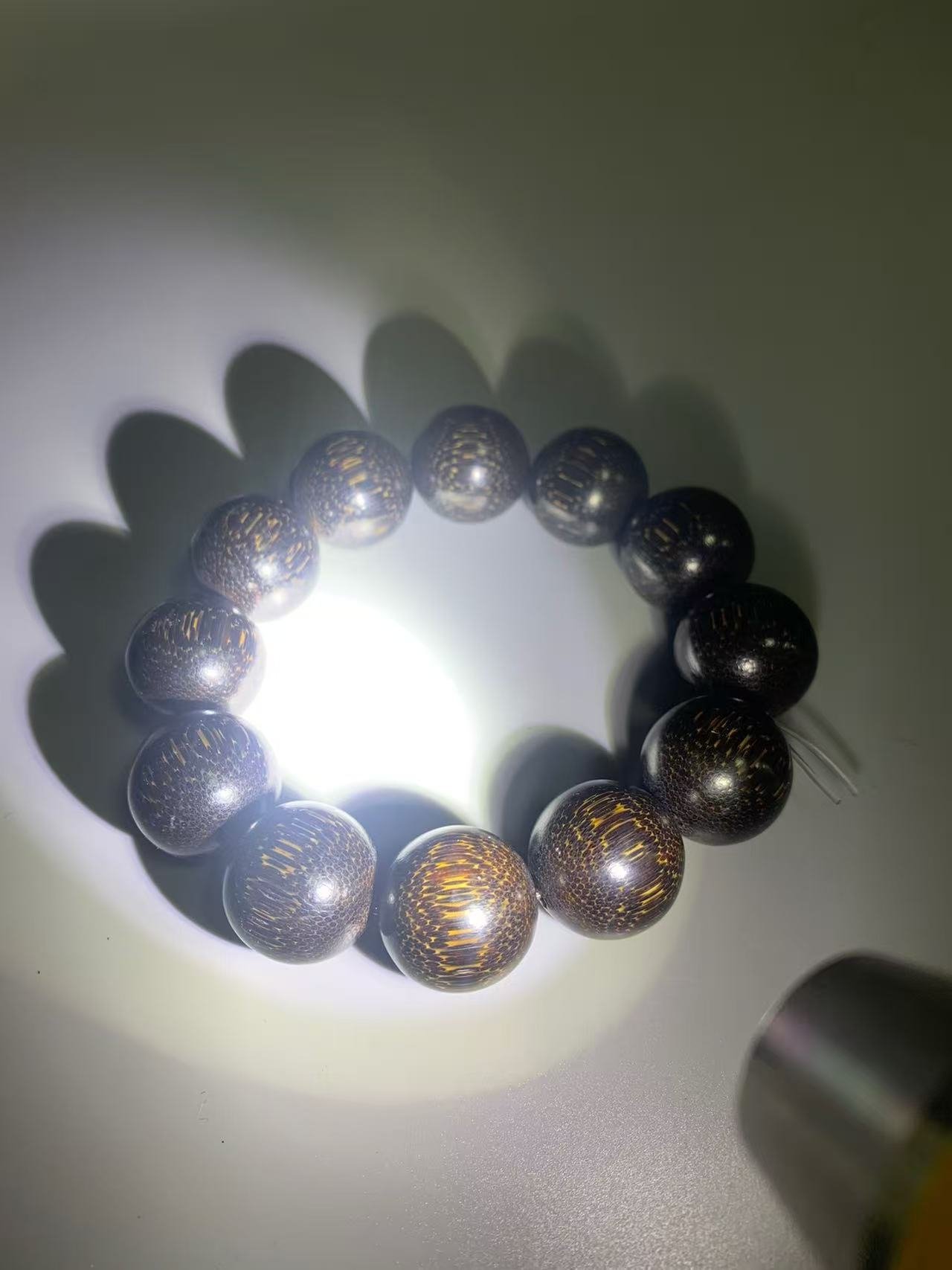 Asian Black Gold Rhinoceros Horn Bracelet – Rare Collector's Artifact - 图片 6