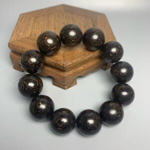 Asian Black Gold Rhinoceros Horn Bracelet – Rare Collector's Artifact