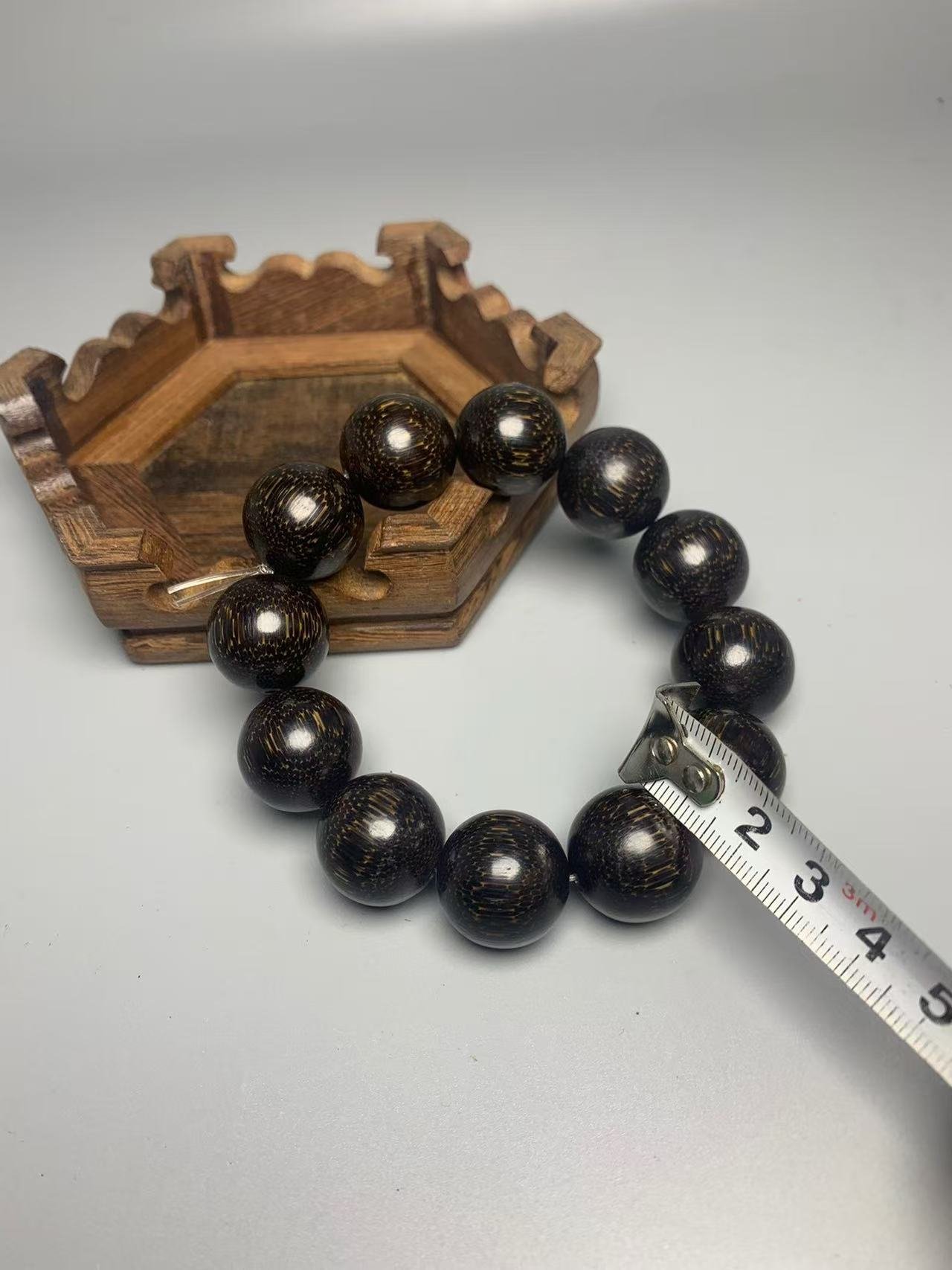 Asian Black Gold Rhinoceros Horn Bracelet – Rare Collector's Artifact - 图片 2